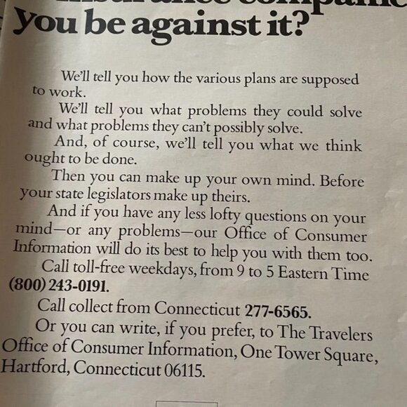 1971 The Travelers  Auto Insurance Ad Print Full 2 Pages u Vintage Original - Picture 4 of 4